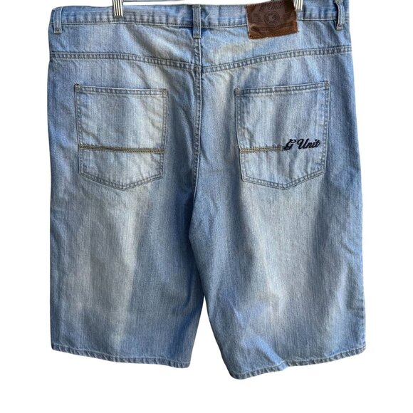 G Unit Heavy Weight Wear Vintage Mens Streetwear Hip Hop Blue Denim Shorts 44 - Picture 4 of 10